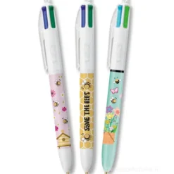 Cofanetto Save The Bees 3 penne a sfera 4 Colours 1 crema Bee It