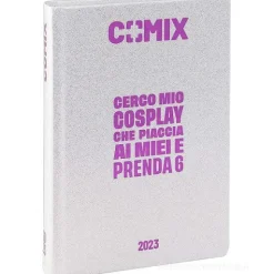Comix 2022-2023. Agenda 16 mesi mignon plus. Bianco e fucsia glitter