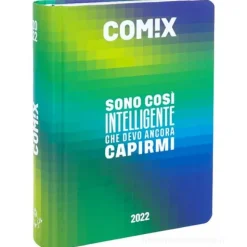 Comix 2021-2022. Agenda 16 mesi mignon plus. Verde e blu pixel