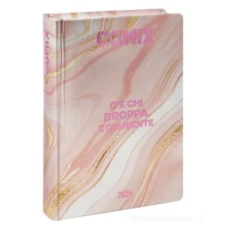 Comix 2023-2024. Agenda 16 mesi mini. Marmo rosa