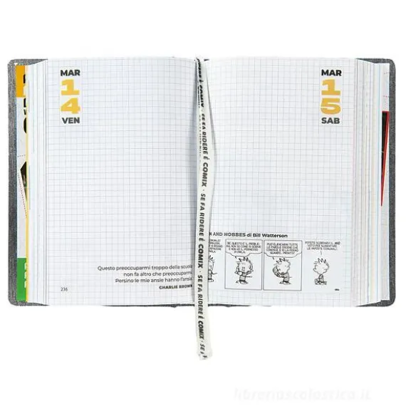 Comix 2024-2025. Agenda 16 mesi standard. Gear black