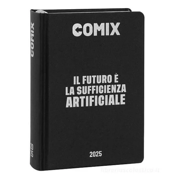Comix 2024-2025. Agenda 16 mesi standard. Nero e argento