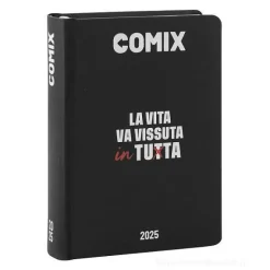 Comix 2024-2025. Agenda 16 mesi standard. Nero e bianco