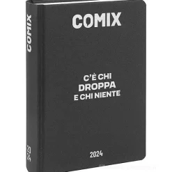 Comix 2023-2024. Agenda 16 mesi standard. Nero e argento