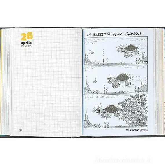 Comix 2023-2024. Agenda 16 mesi standard. Nero e argento