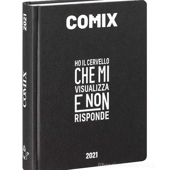 Comix 2020-2021. Diario agenda 16 mesi mini. Nero e bianco