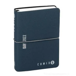 Comix U Day 2022. Agenda giornaliera 12 mesi mini. Blu metallizzato