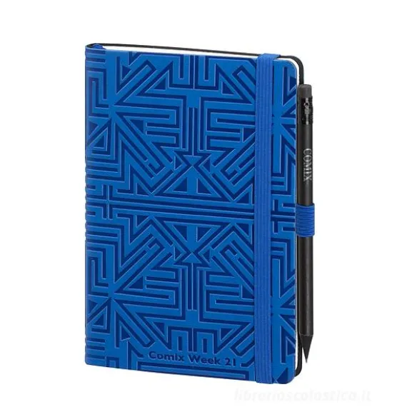 Comix Week 2021 Special Edition. Agenda 12 mesi medium con matita. Blu