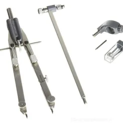 Compasso balaustrone Tech con aste snodabili e prolunga a innesto in ottone