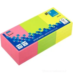 Confezione 12 blocchetti da 80 notes adesivi colorati mm 50x40