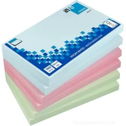 Confezione 6 blocchetti da 100 notes adesivi colorati mm 125x75