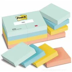 Confezione 12 blocchetti notes adesivi colorati Post-It Beachside mm 38x51