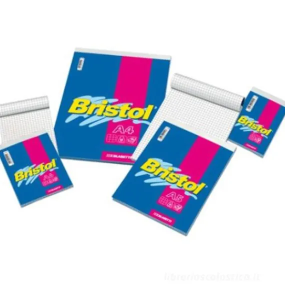 Confezione 10 blocco note a quadretti 5 mm formato A6 Bristol