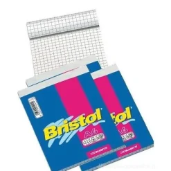 Confezione 4 block-notes A6 quadri Bristol