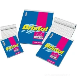 Confezione 2 block-notes A4 quadri Bristol