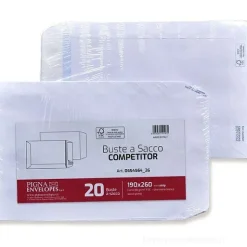 Confezione 20 buste a sacco con strip