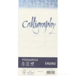 Confezione 25 buste carta pergamena Calligraphy cm 11x22 gr 90 colore sabbia