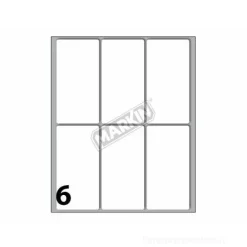 Confezione 10 buste da 10 fogli formato A6 etichette autoadesive 73x37mm carta bianca Markin