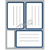 Confezione 10 buste da 10 fogli formato A6 etichette autoadesive 83x53mm carta rigata Markin