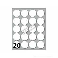 Confezione 10 buste da 10 fogli formato A6 etichette autoadesive 27mm carta bianca Markin
