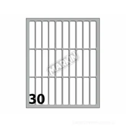Confezione 10 buste da 10 fogli formato A6 etichette autoadesive 46x10mm carta bianca Markin