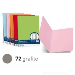 Confezione 50 cartelline Folder S 200 gr grafite