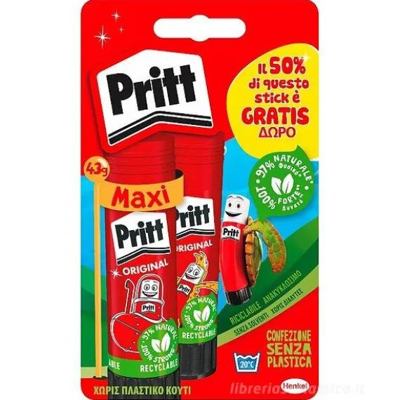 Confezione 2 colle stick Pritt maxi 43 grammi