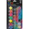 Confezione 14 colori acrilici metal e fluo con pennello