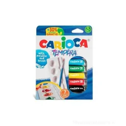 Confezione 7 colori a tempera con tavolozza e pennello