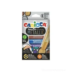 Confezione 6 colori a tempera solida Temperello Metal