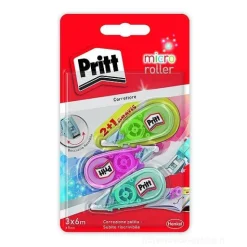Confezione 3 correttori a nastro riscrivibile Pritt Micro Roller