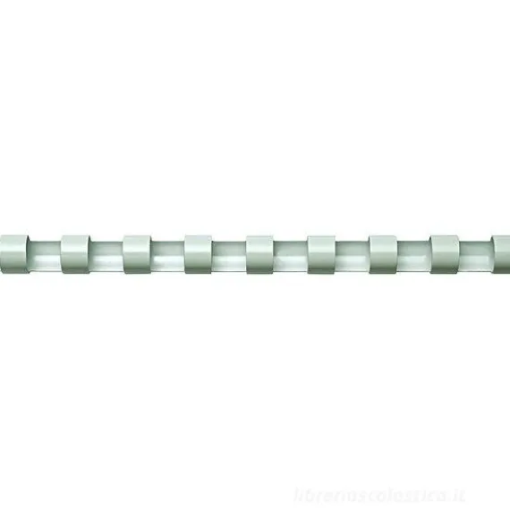 Confezione 100 dorsi plastici 10 mm bianco