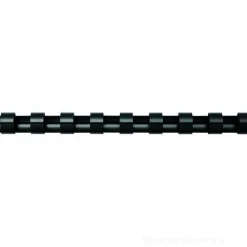 Confezione 100 dorsi plastici 12 mm nero