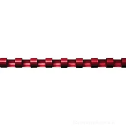 Confezione 100 dorsi plastici 8 mm rosso