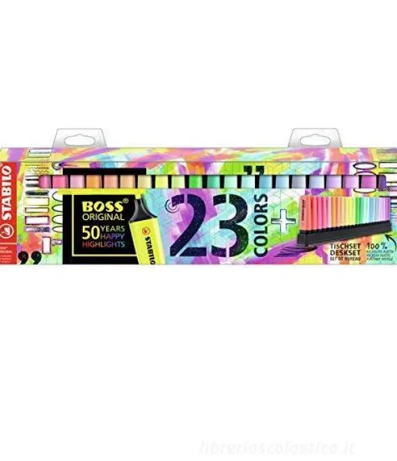 Confezione 23 evidenziatori Stabilo Boss Original