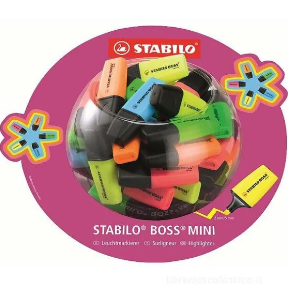 Confezione 50 evidenziatori Stabilo Boss Mini