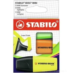 Confezione 3 evidenziatori Stabilo Boss Mini