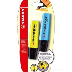 Confezione 2 evidenziatori Stabilo Boss Original giallo e azzurro