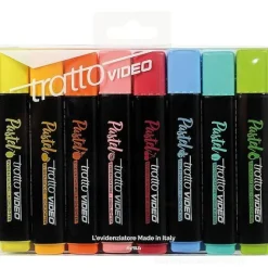 Confezione 8 evidenziatori Tratto Video Pastel