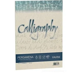 Confezione 50 fogli carta pergamena Calligraphy A4 cm 21x29,7 gr 190 colore crema