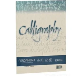 Confezione 50 fogli carta pergamena Calligraphy A4 cm 21x29,7 gr 190 colore sabbia