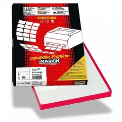 Confezione 100 fogli da 4 etichette autoadesive 105x148,5mm carta bianca Markin