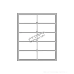 Confezione 10 fogli da 10 etichette autoadesive 56x26mm carta bianca Markin