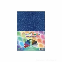 Confezione 10 fogli glitter multicolore Creativando formato A4