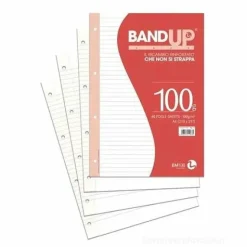 Confezione 40 fogli ricambio rinforzati A4 BandUp 100 gr. a righe 1R