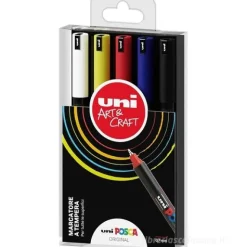 Confezione 5 marcatori poscapen punta Ultra-Fine colori assortiti (M PC1MR 5P/2)
