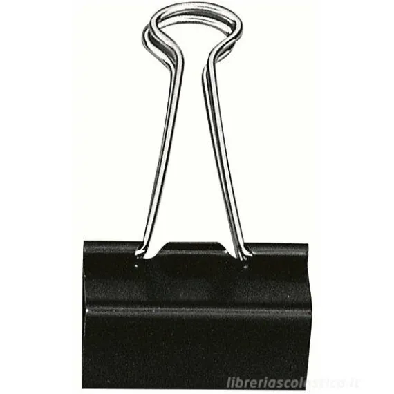 Confezione 12 mollette fermacarte 25 mm