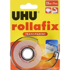 Confezione nastro adesivo Rollafix trasparente con dispenser