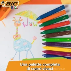 Confezione 12 pastelli a cera con fusto triangolare Plastidecor