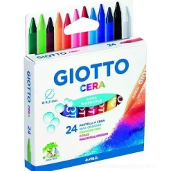 Confezione 24 pastelli a cera Giotto Cera